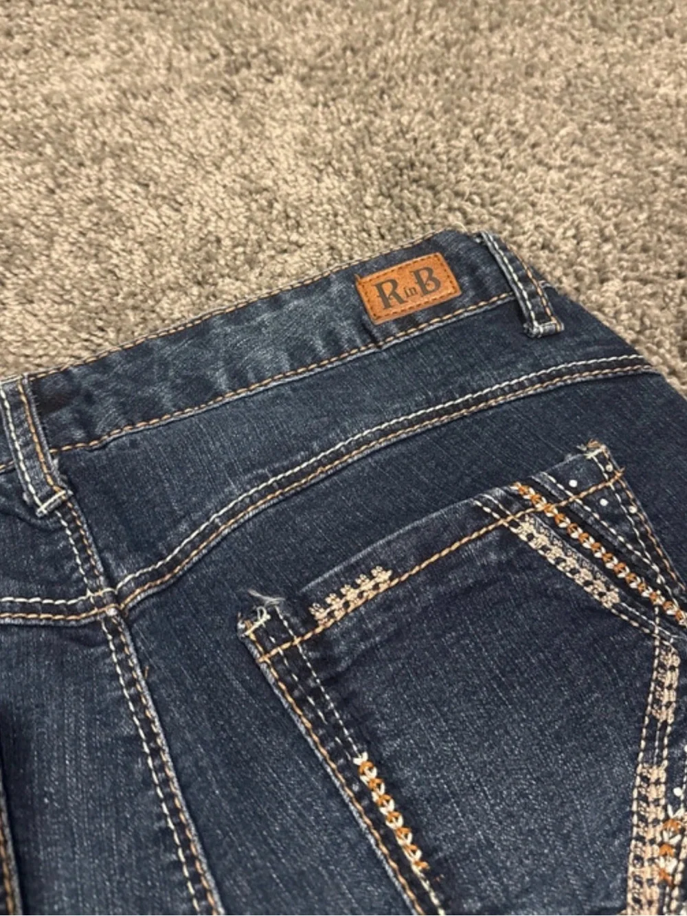 Dark Blue Denim Shorts